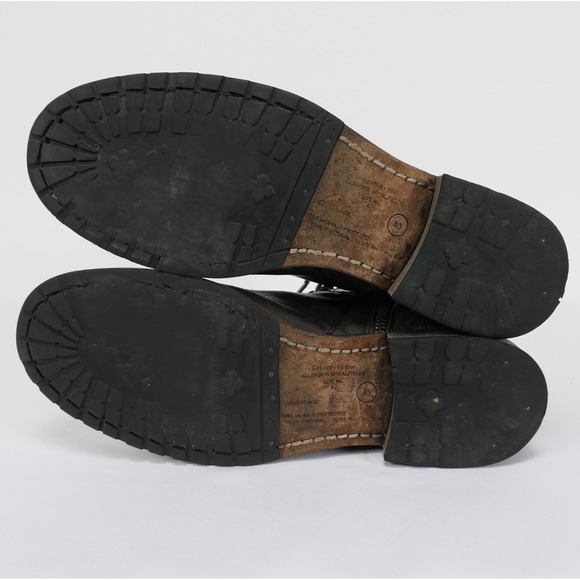 Allsaints Distressed 7" Side Zip Leather Boots Men's 10 Combat Biker *READ* - Picture 11 of 16